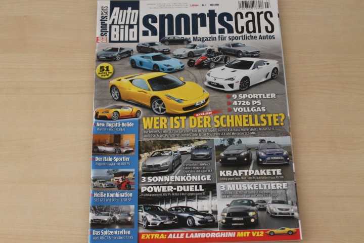 Deckblatt Auto Bild Sportscars (03/2011)